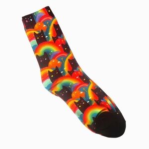 5/$25 😻 Cat Socks with Rainbows